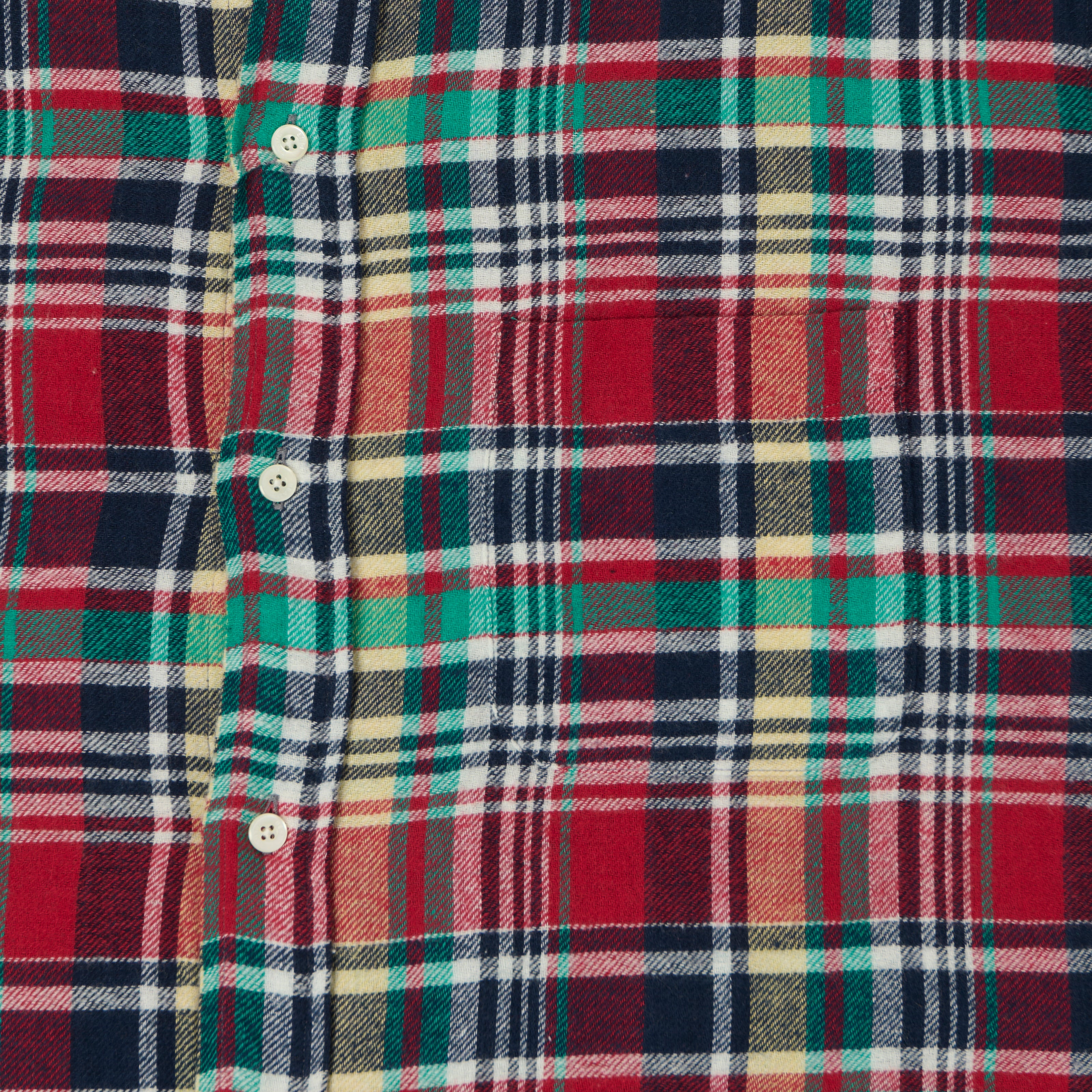 Beams Plus Button Down Plaid Shirt - Red