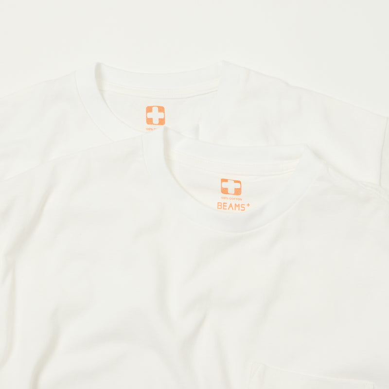 Beams Plus Pocket T-Shirt Two Pack - White