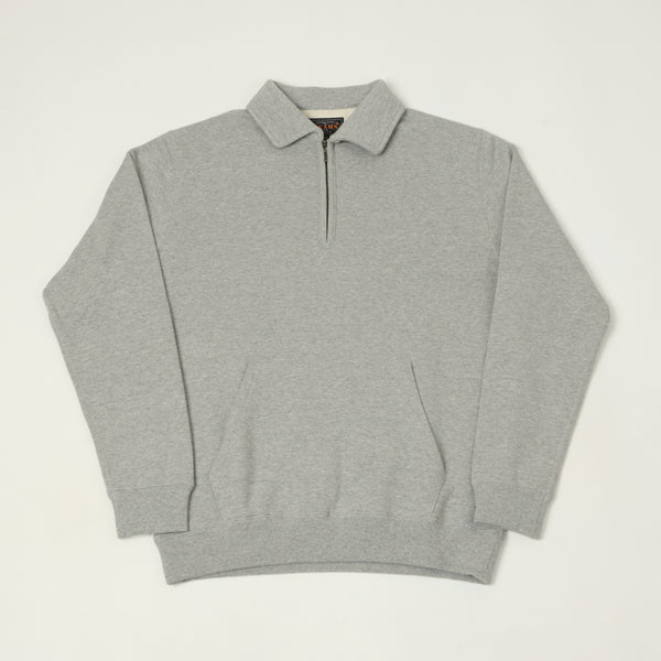 Beams Plus Quarter Zip Sweatshirt - Grey Melange – SON OF A STAG