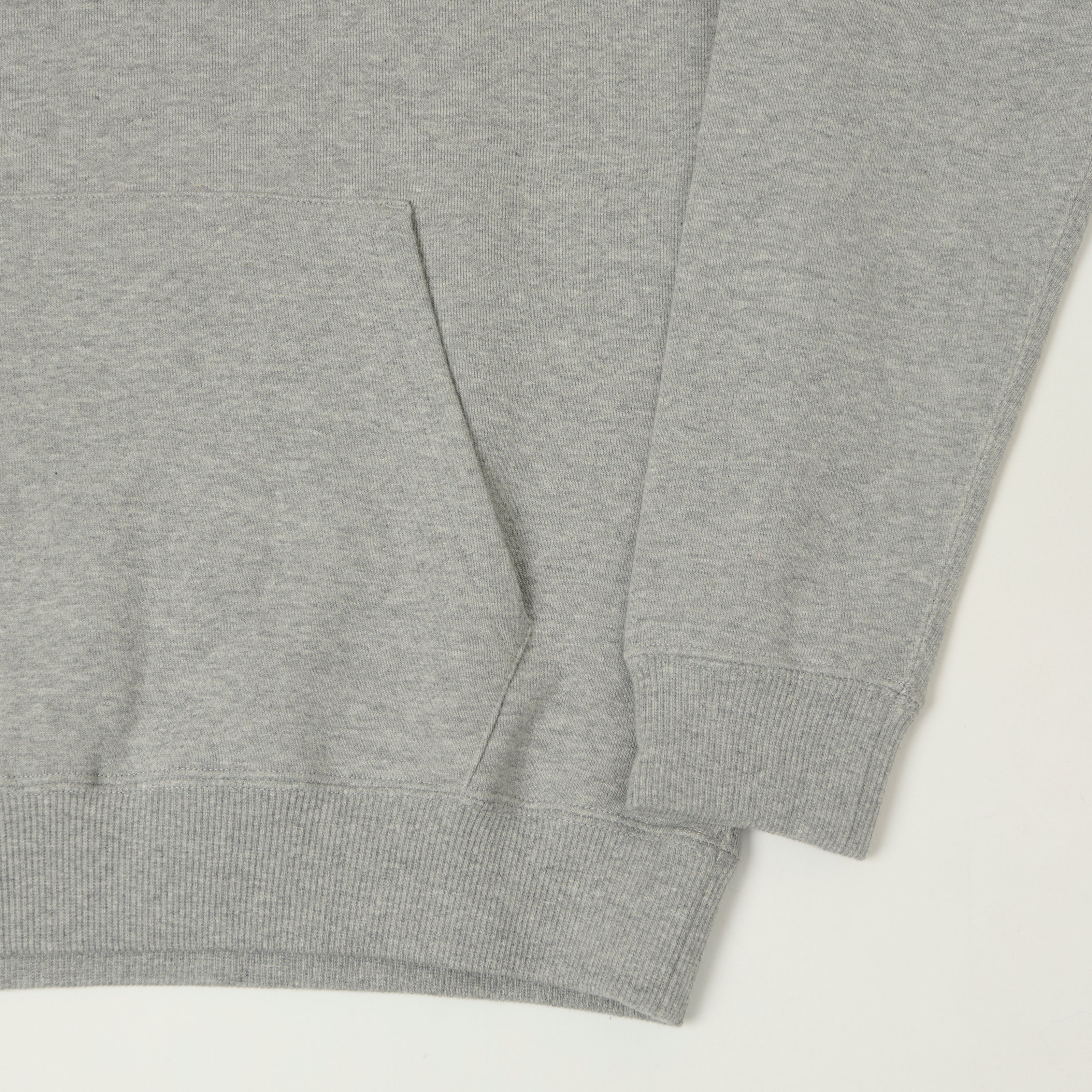 Beams Plus Quarter Zip Sweatshirt - Grey Melange