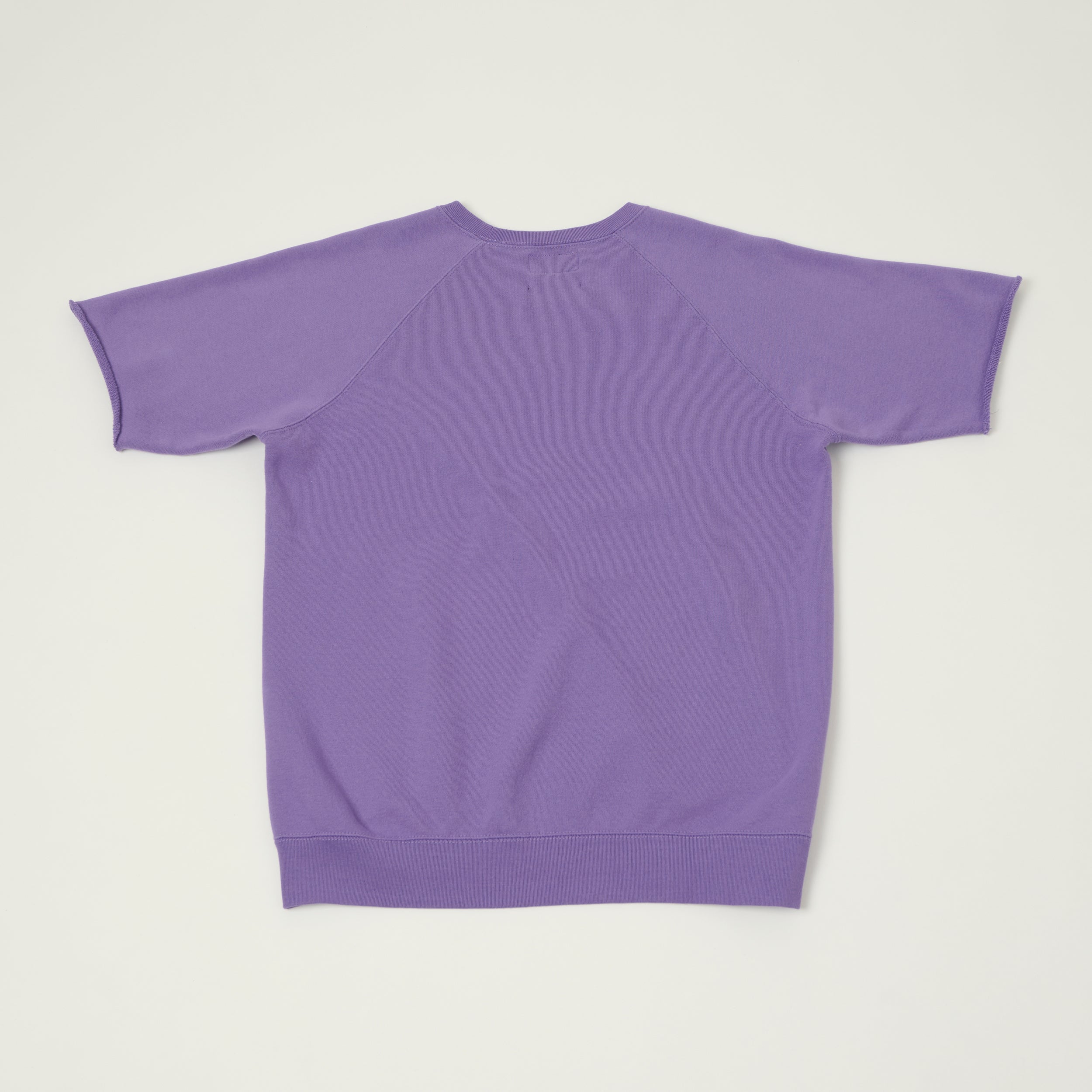 Beams Plus Cut Off Sleeve Raglan Sweatshirt - Purple