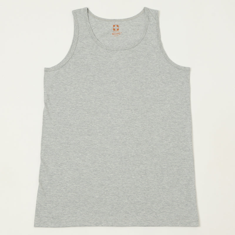 Beams Plus Tank Top Two Pack - White/Grey