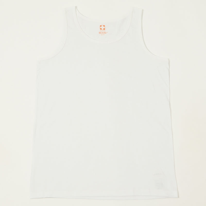 Beams Plus Tank Top Two Pack - White/Grey