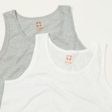 Beams Plus Tank Top Two Pack - White/Grey