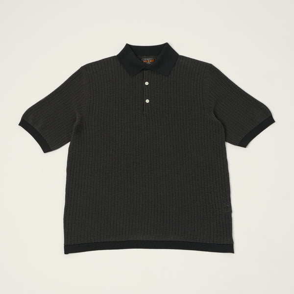 YASHIKI【24SS】Hazakura Knit Polo(BLACK) KN11_42.jpg