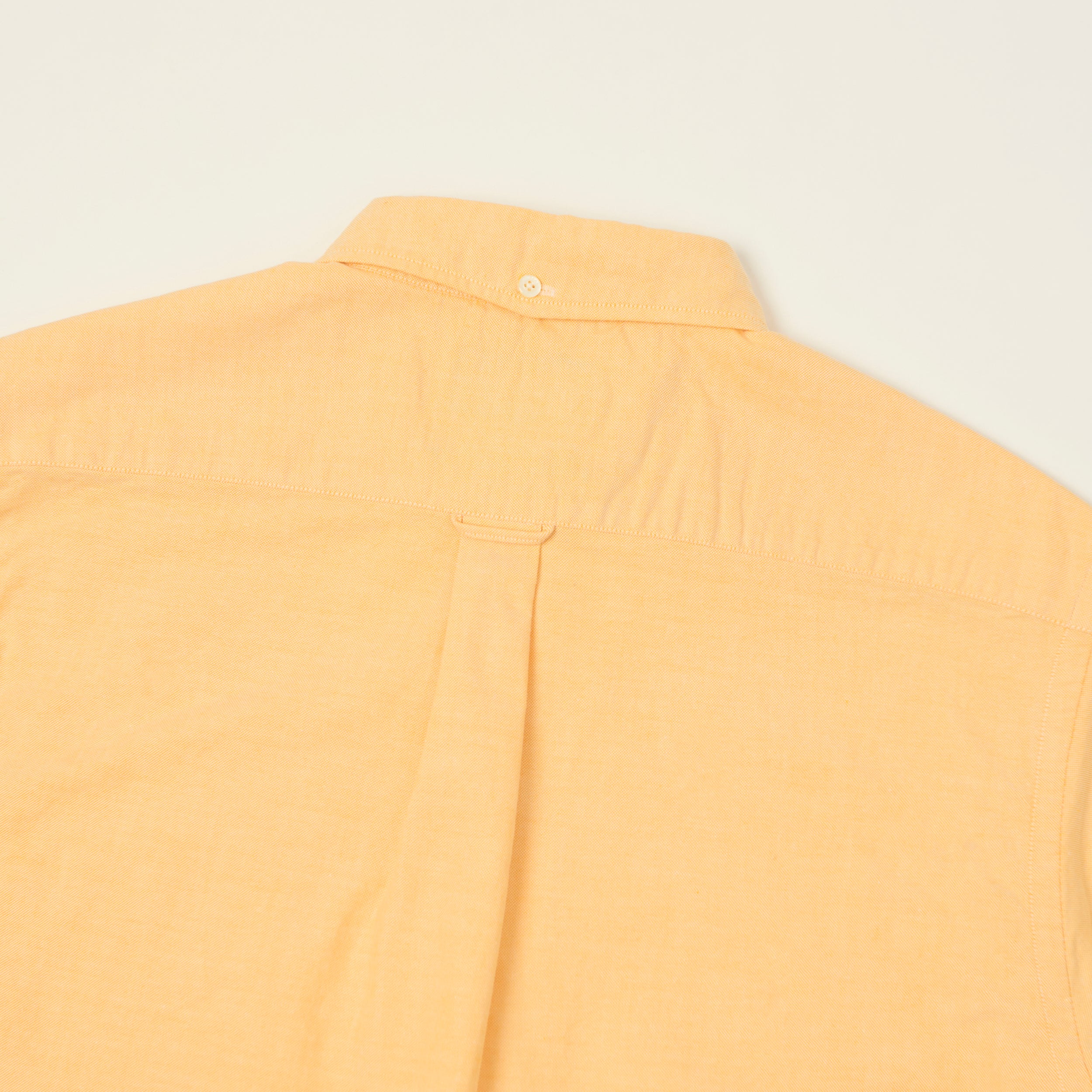 Beams Plus Button Down Short Sleeve Oxford Shirt - Yellow