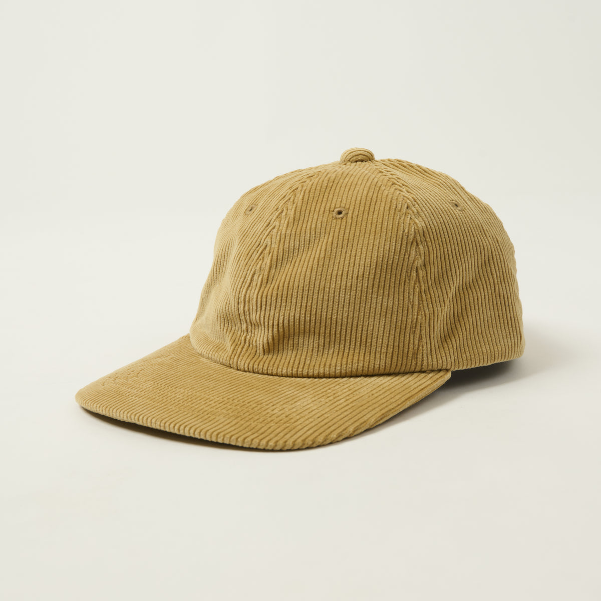 Beams Plus Corduroy Six Panel Baseball Cap - Beige