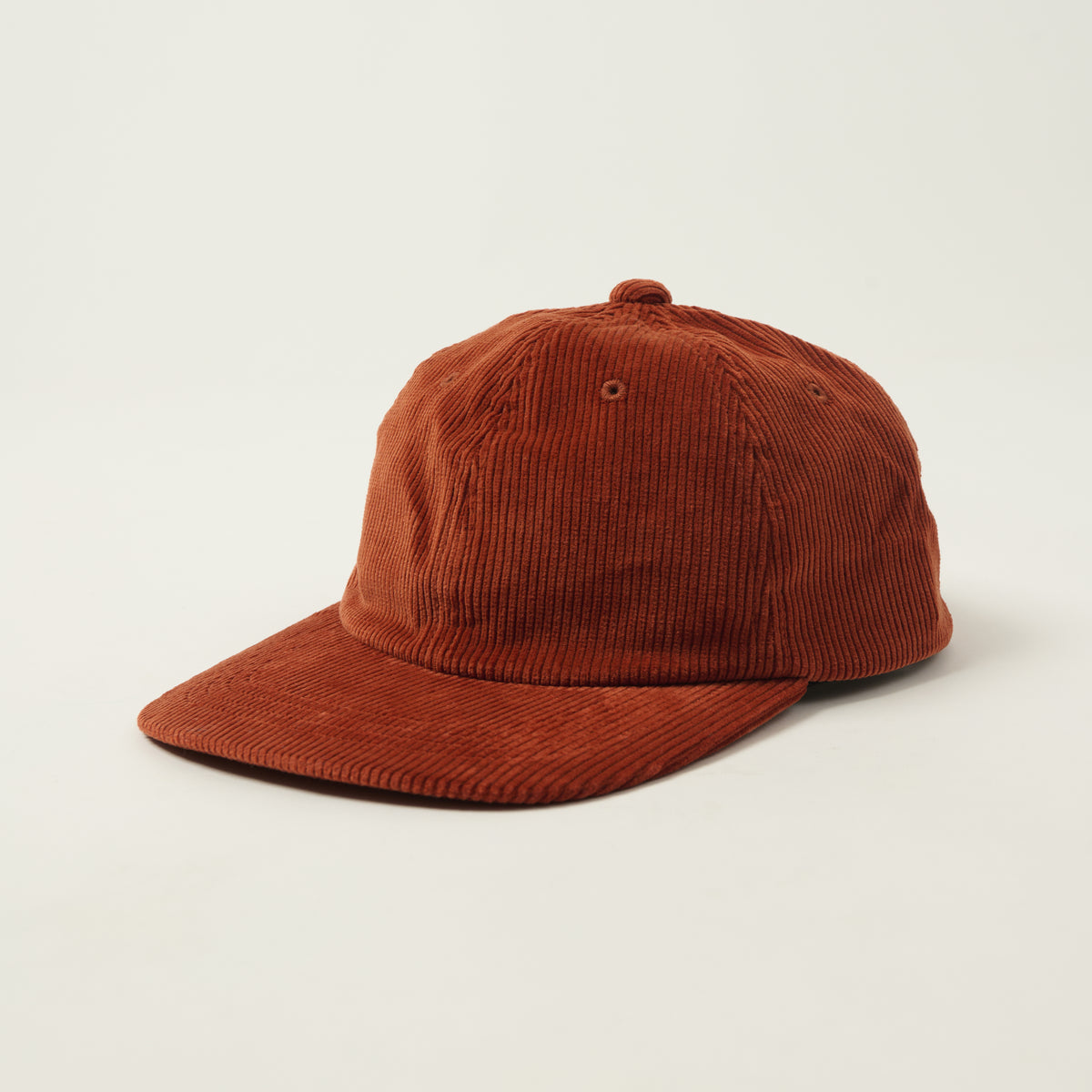Beams Plus Corduroy Six Panel Baseball Cap - Brick