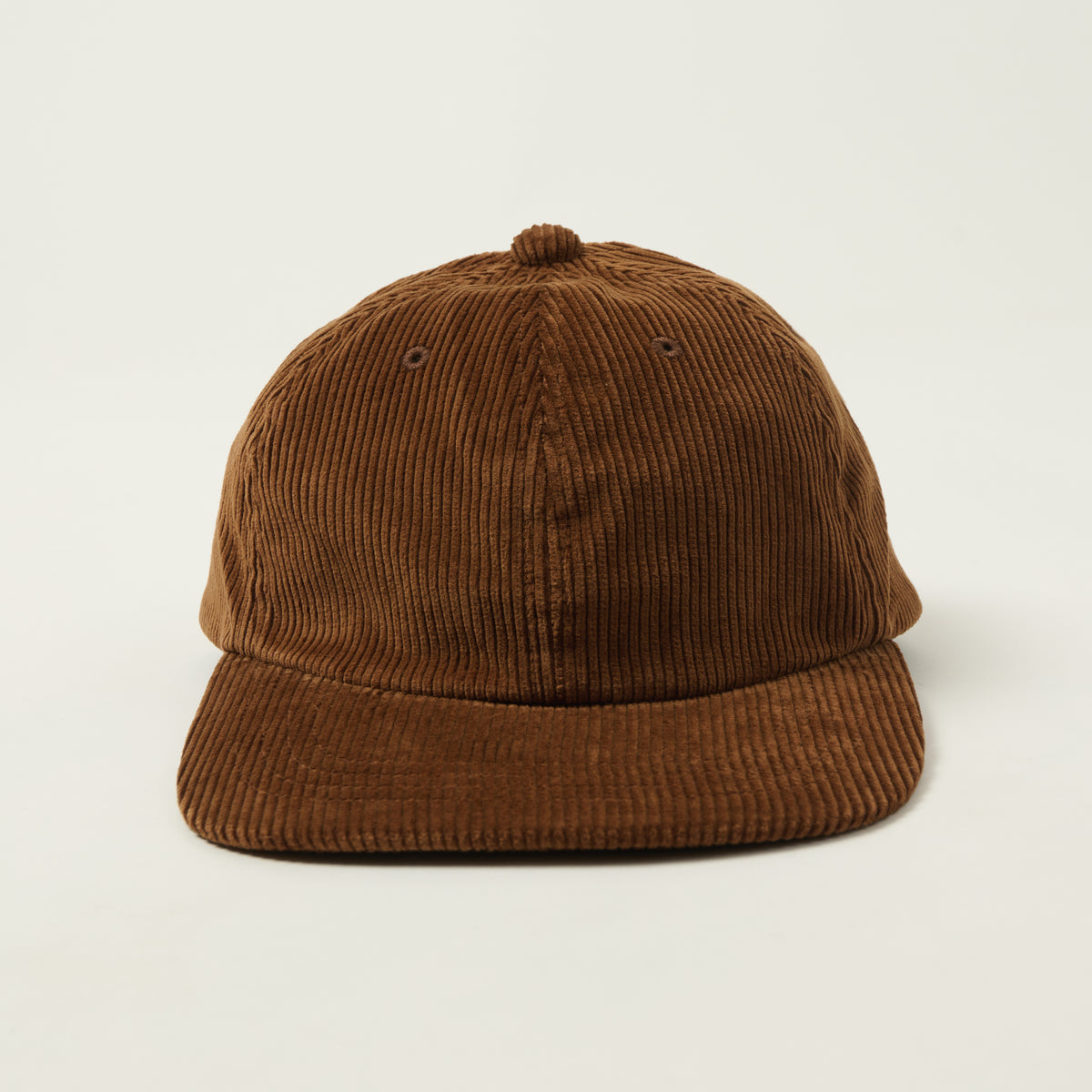 Beams Plus Corduroy Six Panel Baseball Cap - Brown