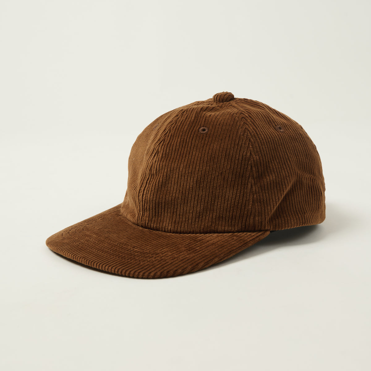 Beams Plus Corduroy Six Panel Baseball Cap - Brown