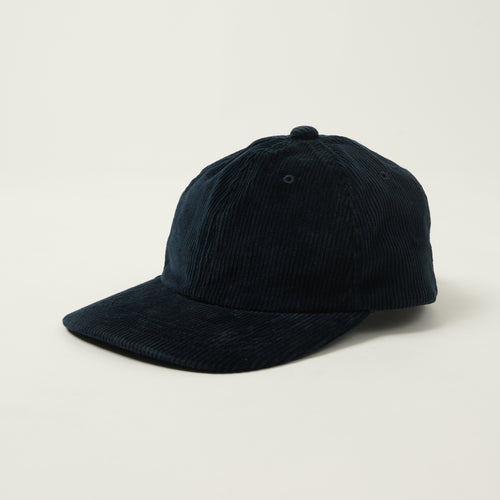 Beams Plus Corduroy Six Panel Baseball Cap - Navy