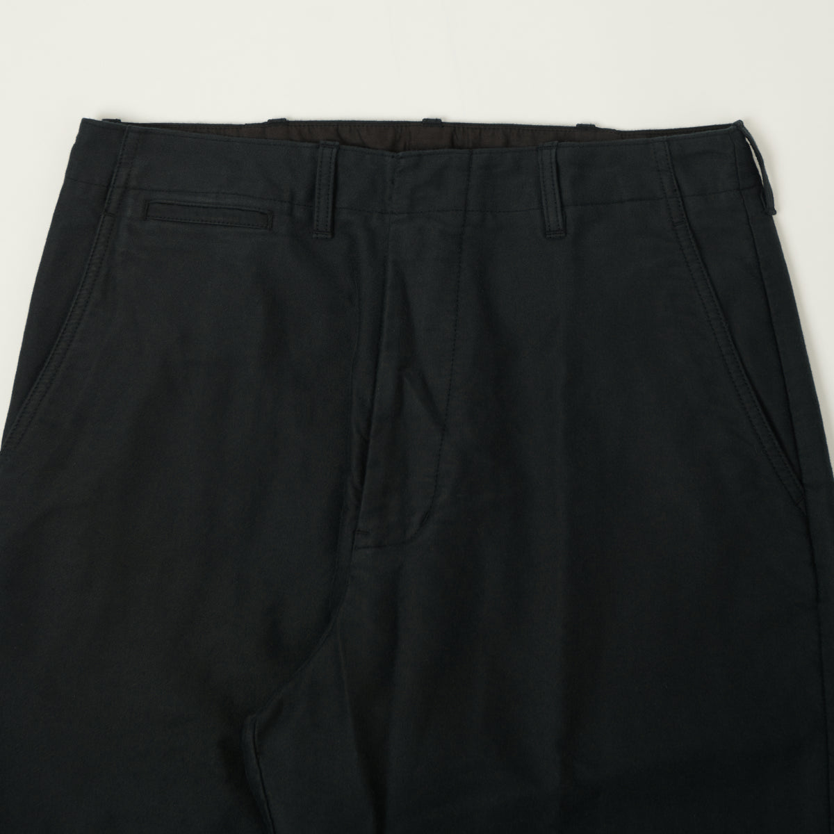 Beams Plus Cotton-Silk Sateen Work Trousers - Black