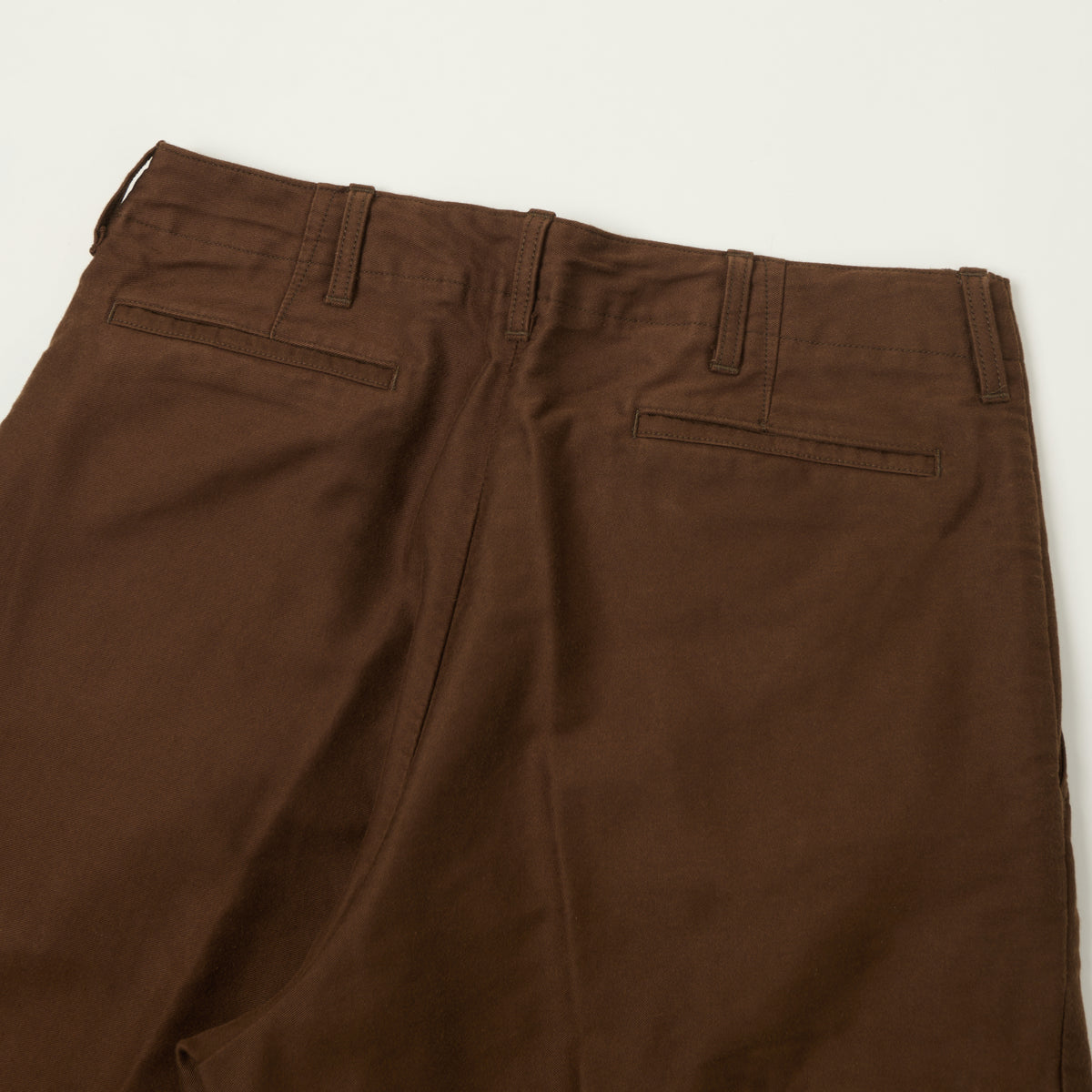 Beams Plus Cotton-Silk Sateen Work Trousers - Brown