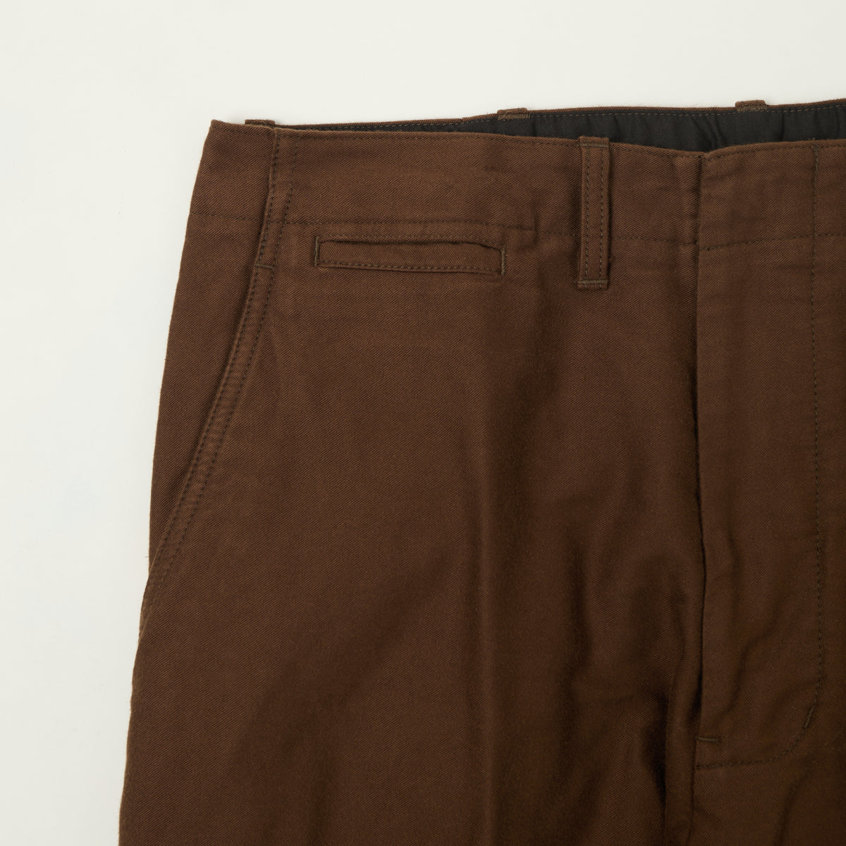 Beams Plus Cotton-Silk Sateen Work Trousers - Brown