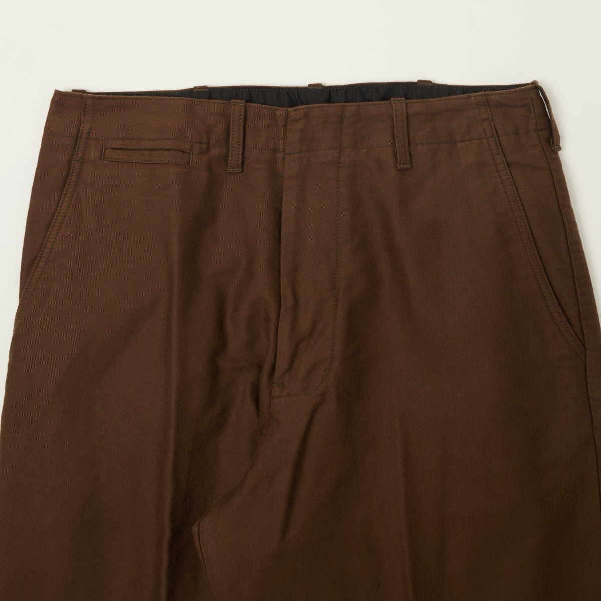 Beams Plus Cotton-Silk Sateen Work Trousers - Brown