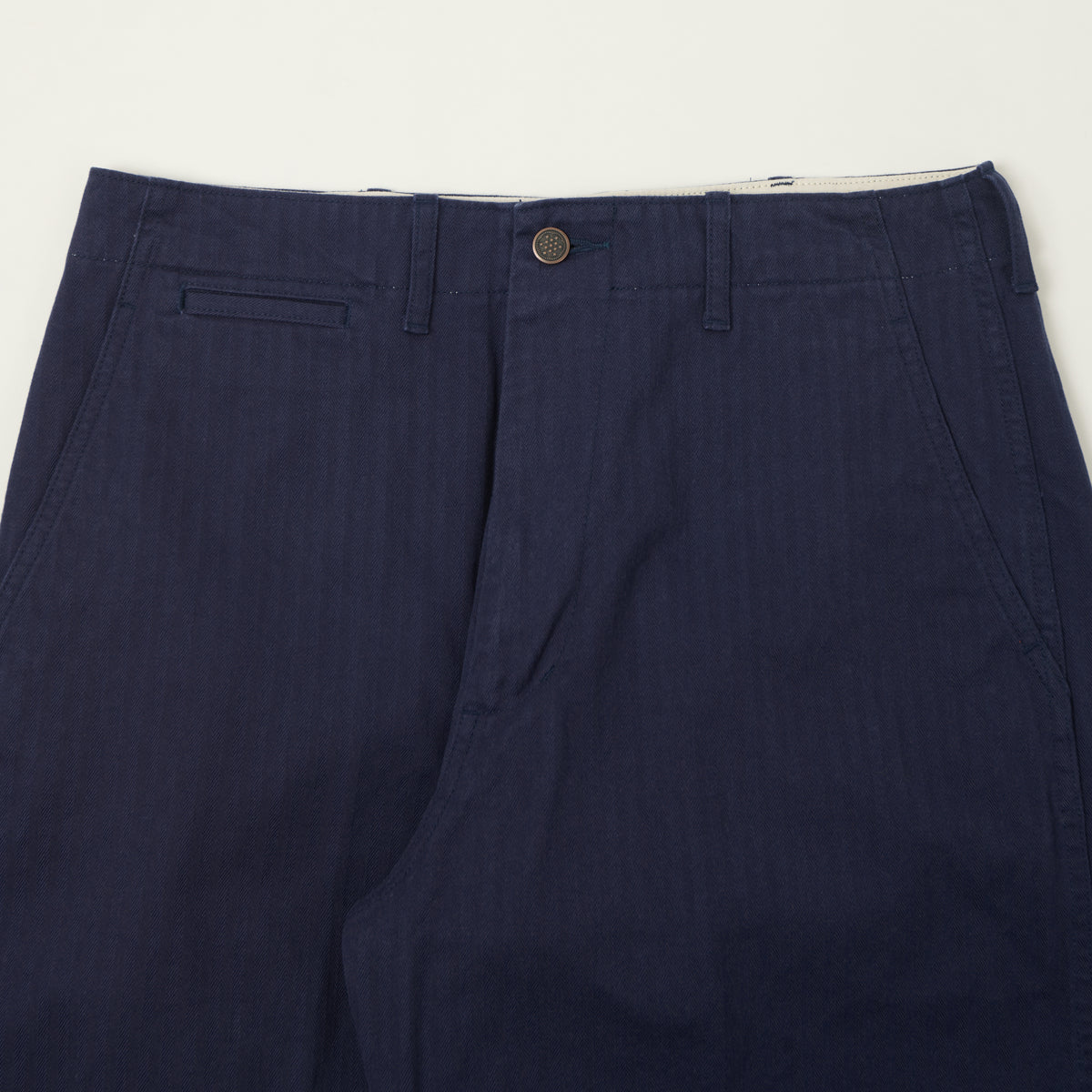 Beams Plus Herringbone Twill Chinos - Navy