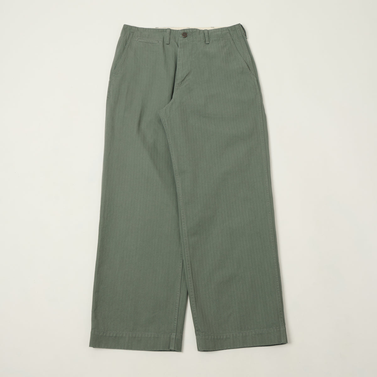 Beams Plus Herringbone Twill Chinos - Sage