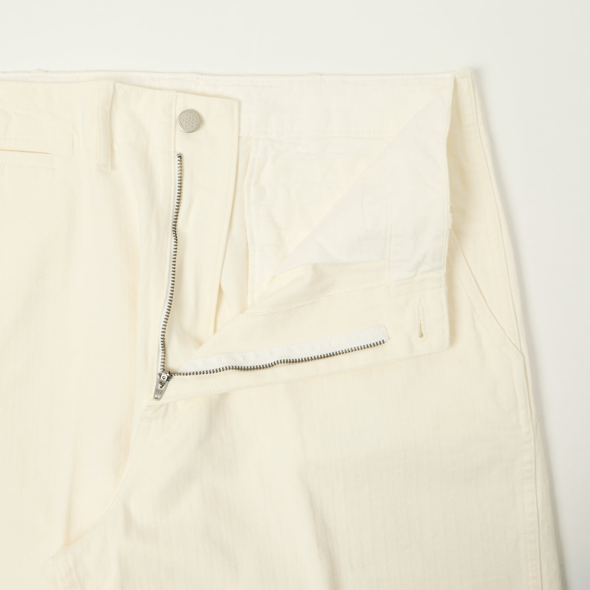 Beams Plus Herringbone Twill Chinos - White
