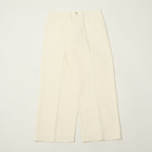Beams Plus Herringbone Twill Chinos - White