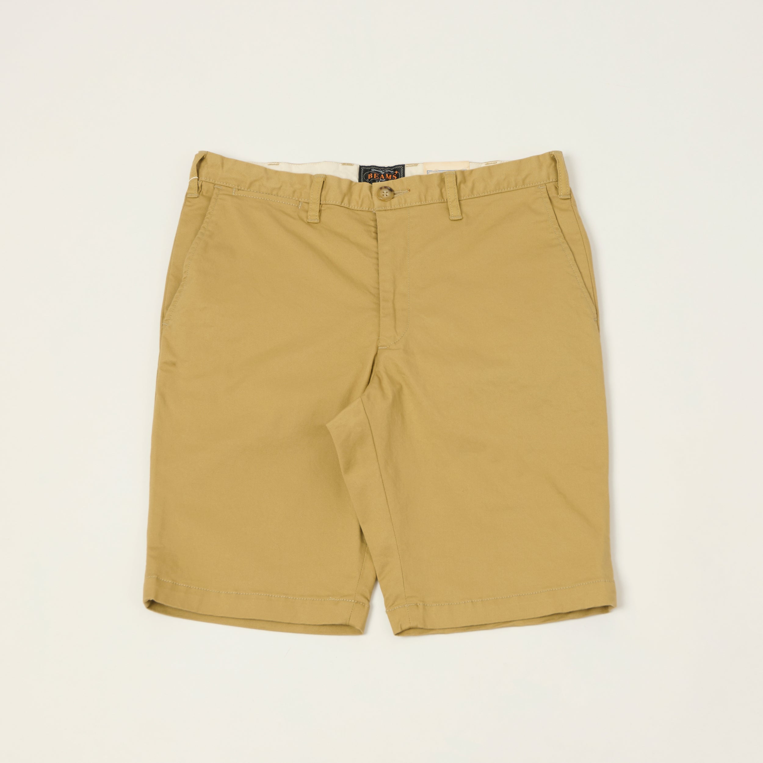 Beams Plus Chino Twill 'Ivy' Shorts - Beige