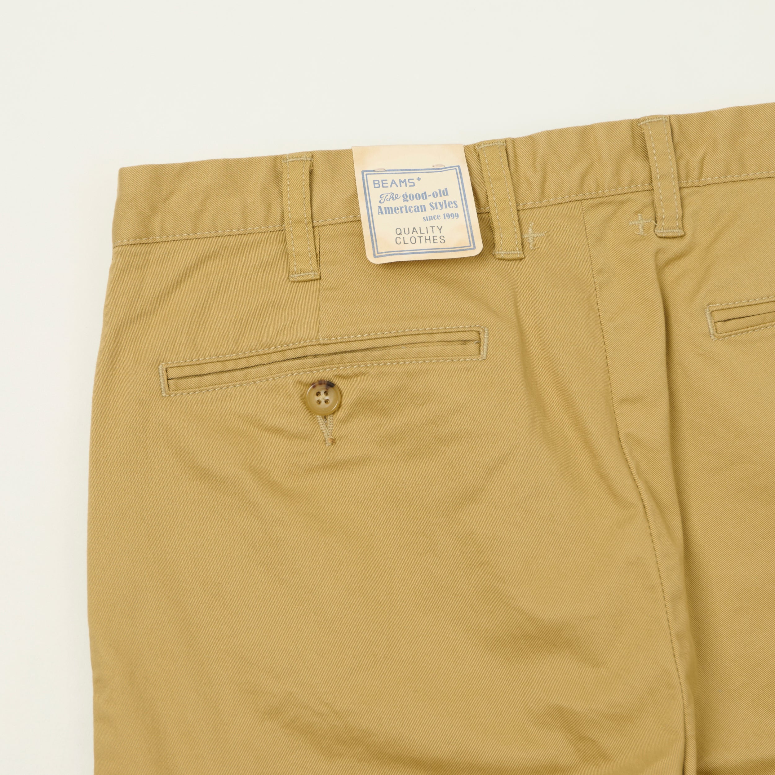 Beams Plus Chino Twill 'Ivy' Shorts - Beige