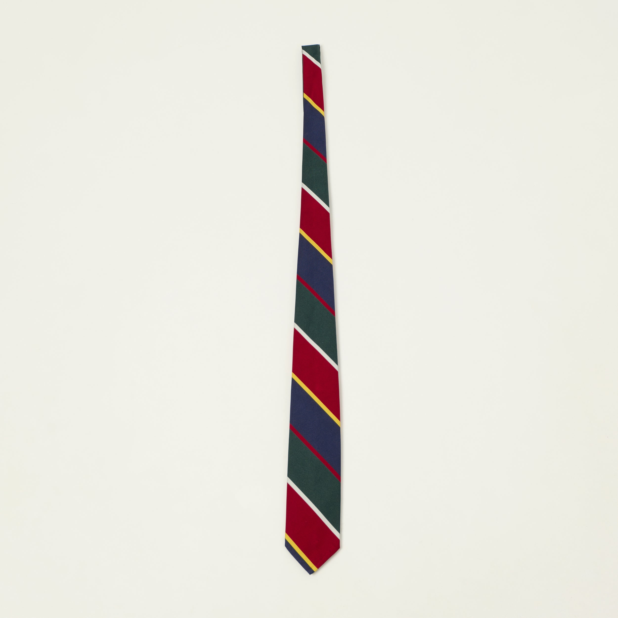 Beams Plus Regimental Preppy Stripe Tie - Red/Navy/Green