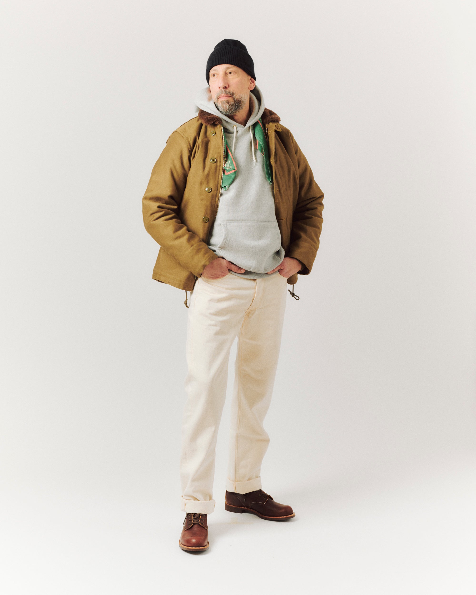 Freewheelers & Co 1940's Type N-1 Deck Jacket - Khaki/Beige – SON