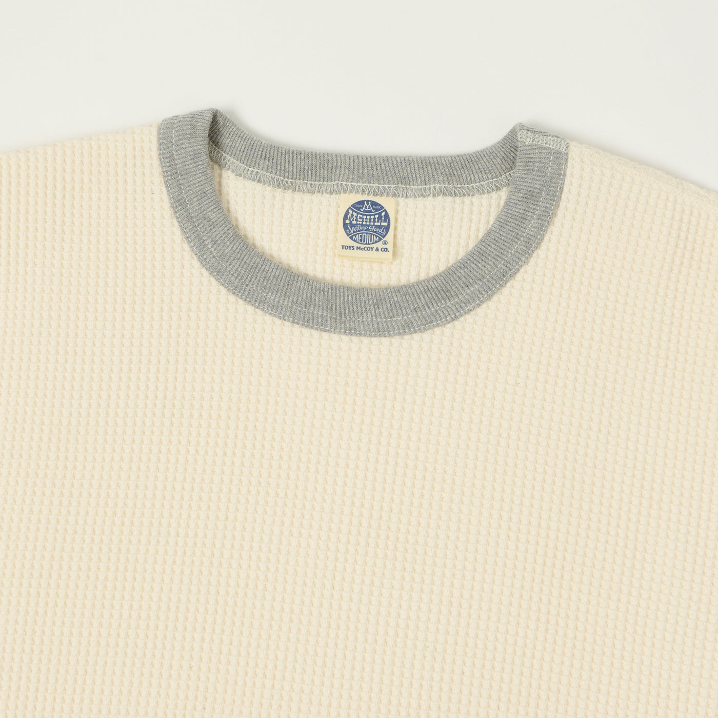 TOYS McCOY 'Big Waffle' Thermal Sweatshirt - Natural/Grey
