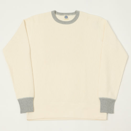 TOYS McCOY 'Big Waffle' Thermal Sweatshirt - Natural/Grey