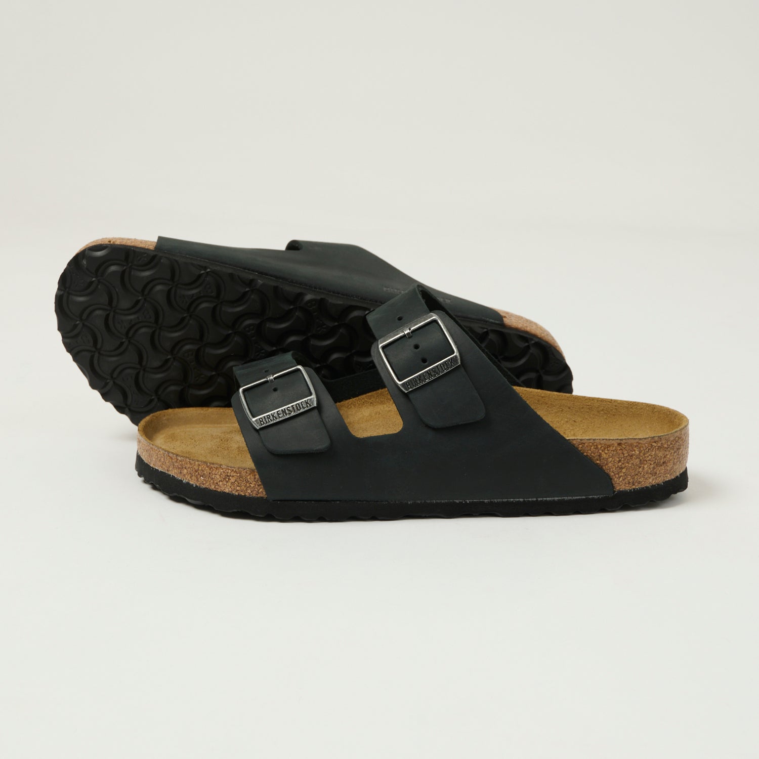 Birkenstock Arizona Suede Leather Sandal - Black
