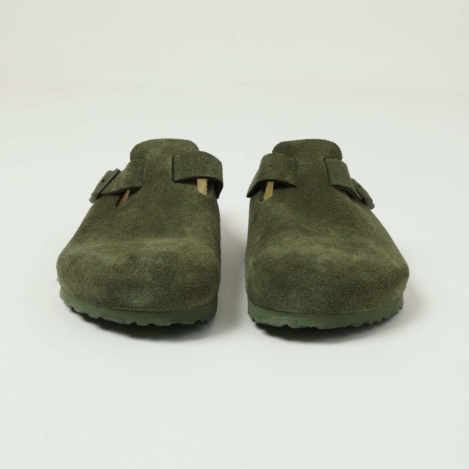 Birkenstock Boston Suede Leather Shoe - Thyme