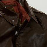 Buzz Rickson's A-2 Rough Wear Leather Flight Jacket - Brown