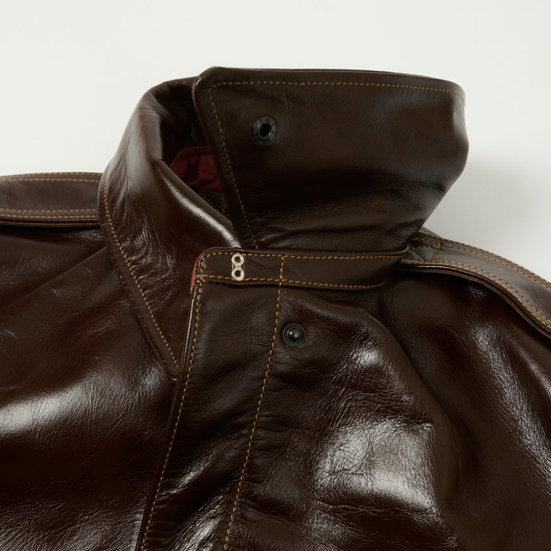 Buzz Rickson's A-2 Rough Wear Leather Flight Jacket - Brown