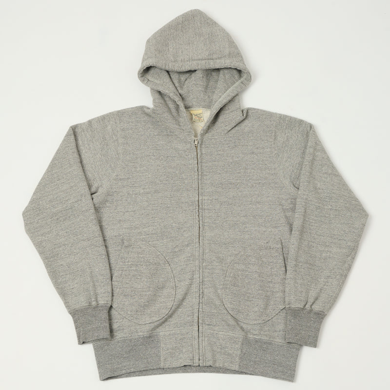 Buzz Rickson's Full Zip Sweat Parka - Heather Grey