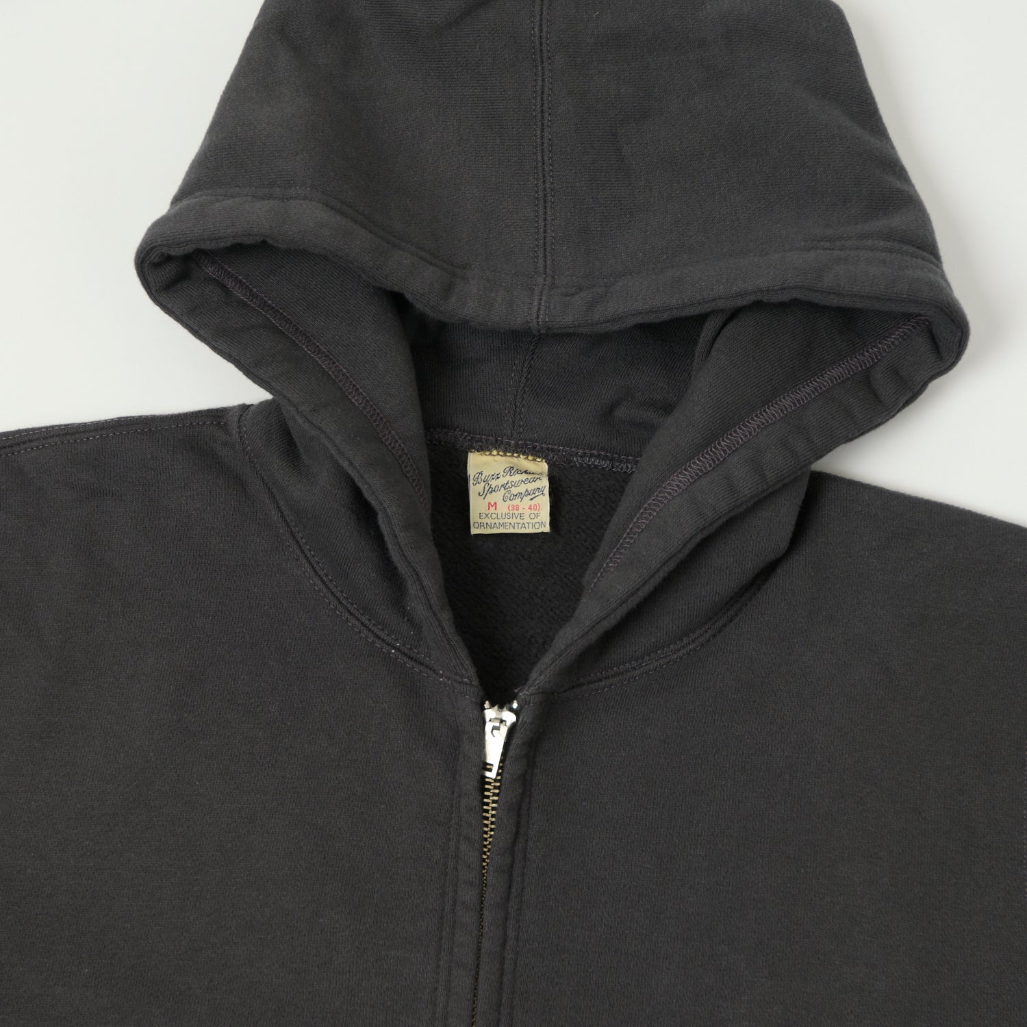 Ssz buzz rickson’s wep black 40 Buzz Rickson's Full Zip Sweat Parka - Black – SON OF A STAG