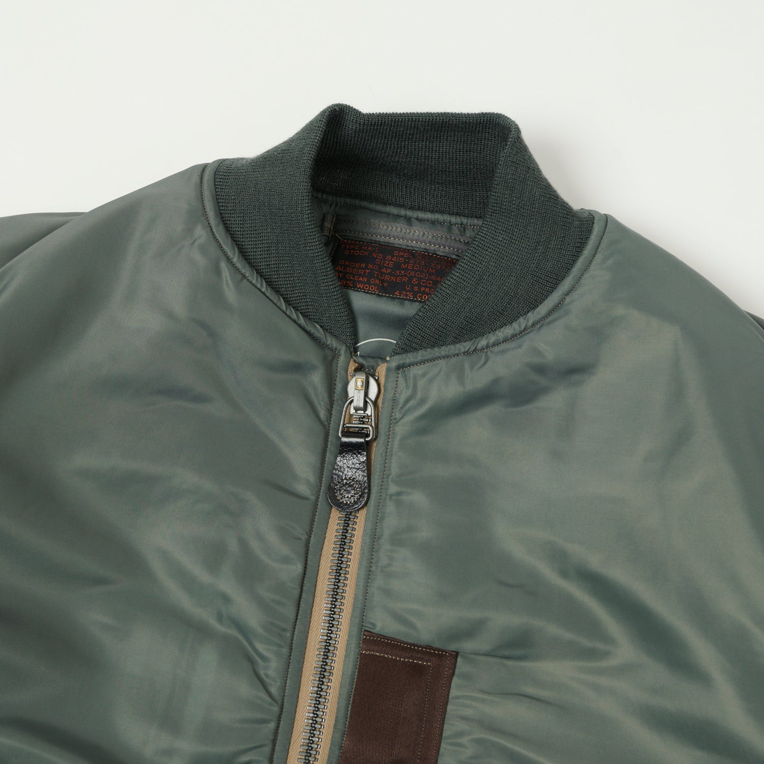 Buzz Rickson's MA-1 'Albert Turner & Co' Flight Jacket - Olive