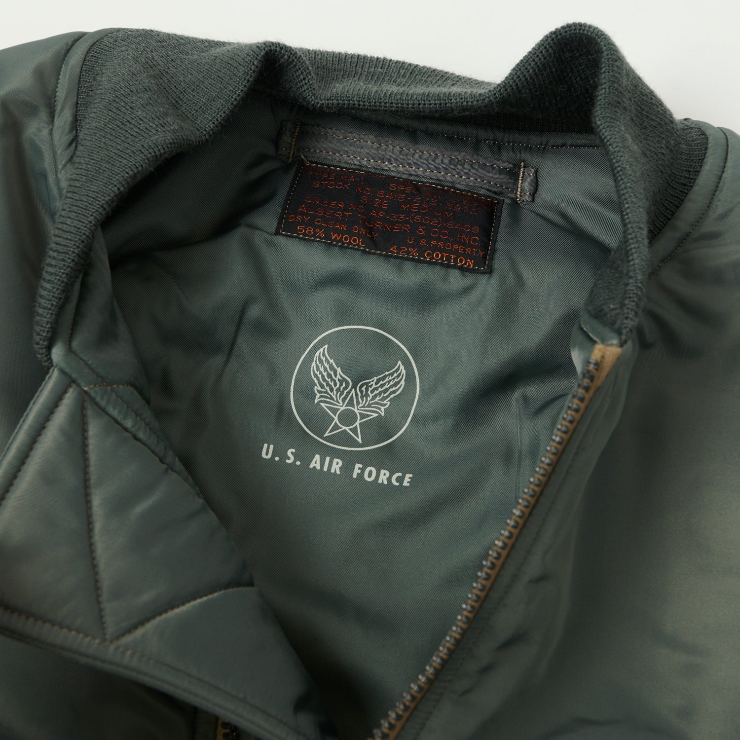 Buzz Rickson's MA-1 'Albert Turner & Co' Flight Jacket - Olive