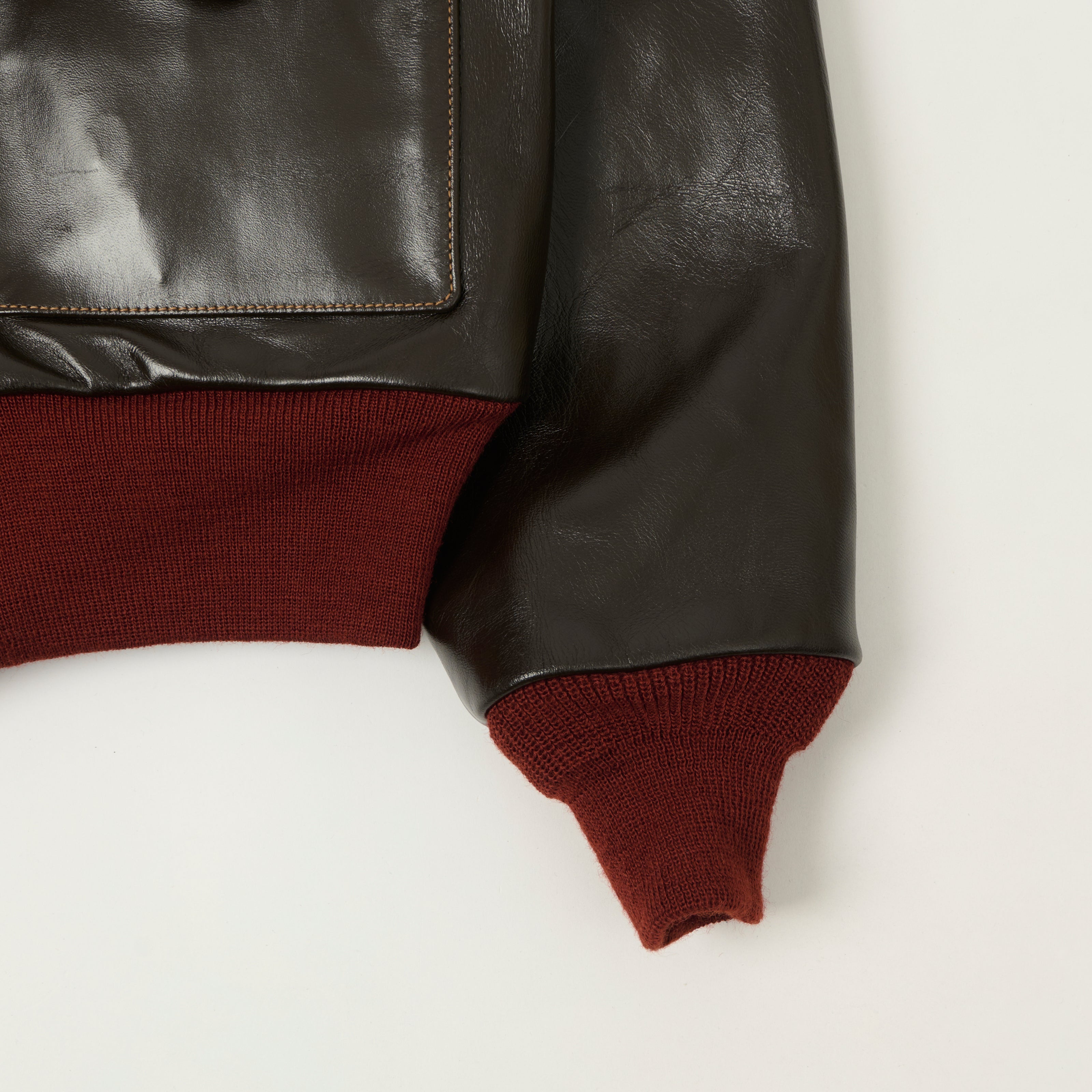 Buzz Rickson's A-2 'A.C.Contract' Leather Flight Jacket - Dark Brown