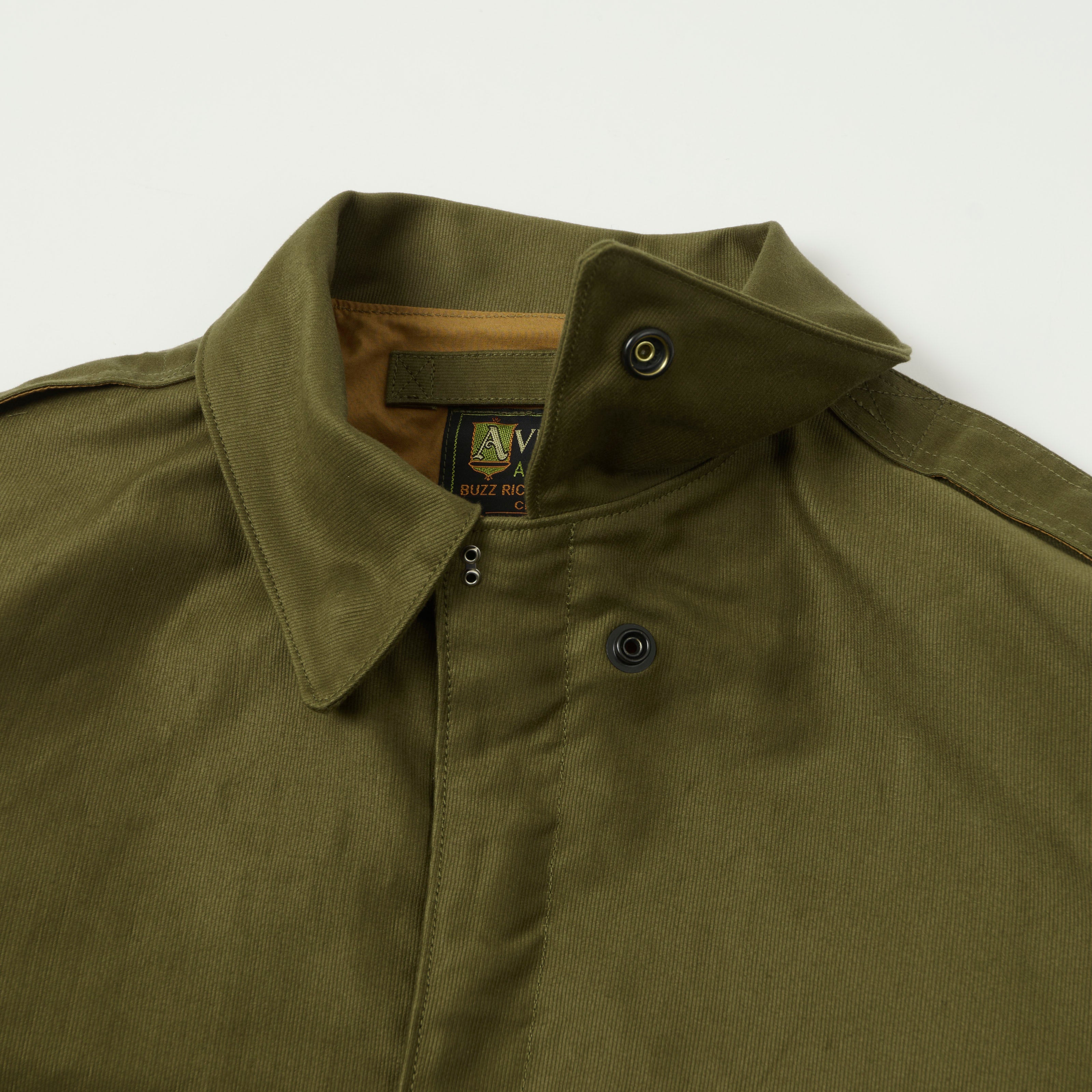 Buzz Rickson's 'Aviation Associates' Jungle Cloth A-2 Flight Jacket - Olive