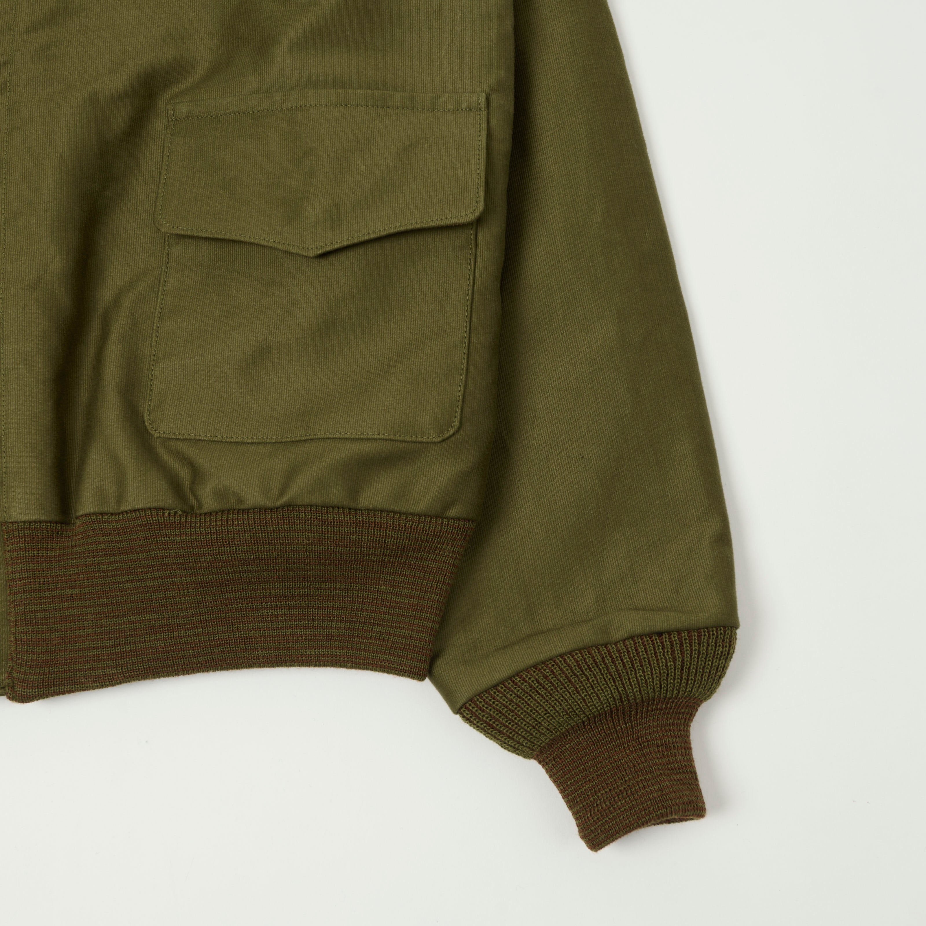 Buzz Rickson's 'Aviation Associates' Jungle Cloth A-2 Flight Jacket - Olive