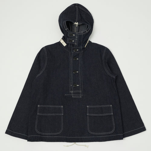 Buzz Rickson's U.S. Navy Denim Hooded Pullover Jacket - Indigo