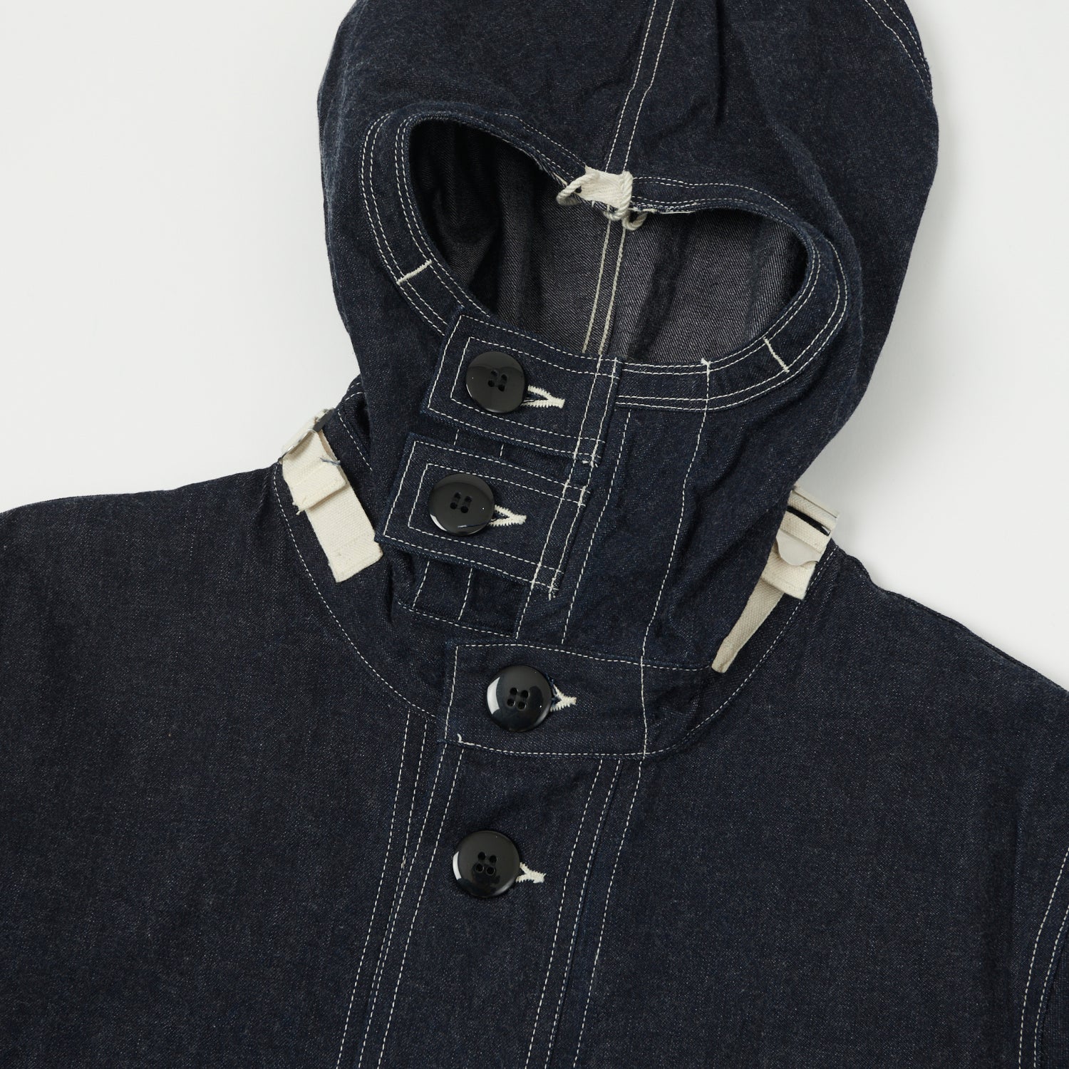 Buzz Rickson's U.S. Navy Denim Hooded Pullover Jacket - Indigo