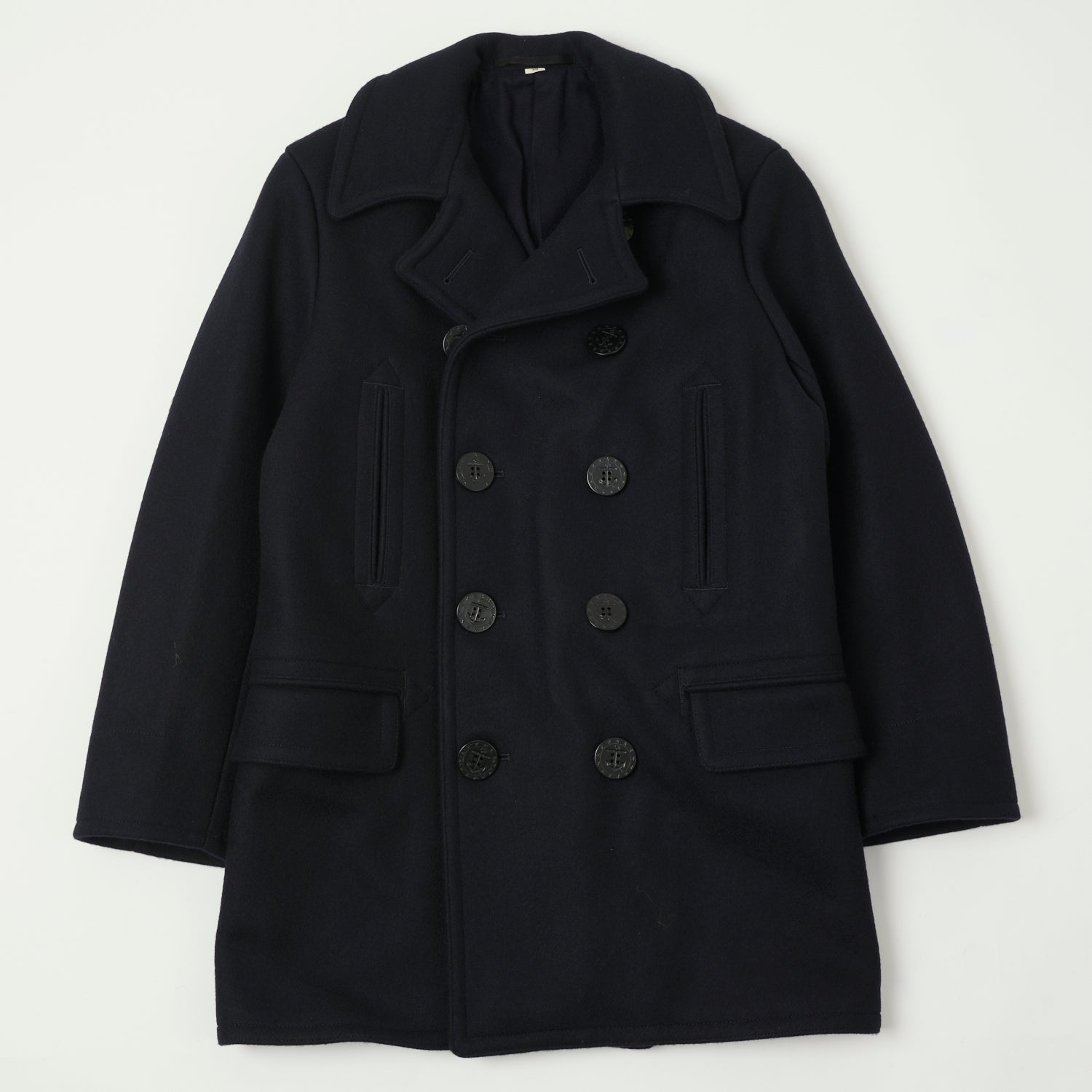 Buzz Rickson's U.S. Navy Long Pea Coat - Navy