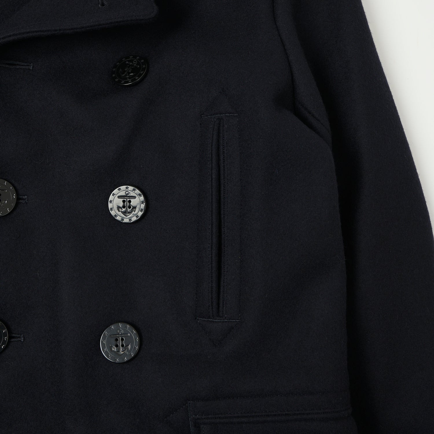 Buzz Rickson's U.S. Navy Long Pea Coat - Navy