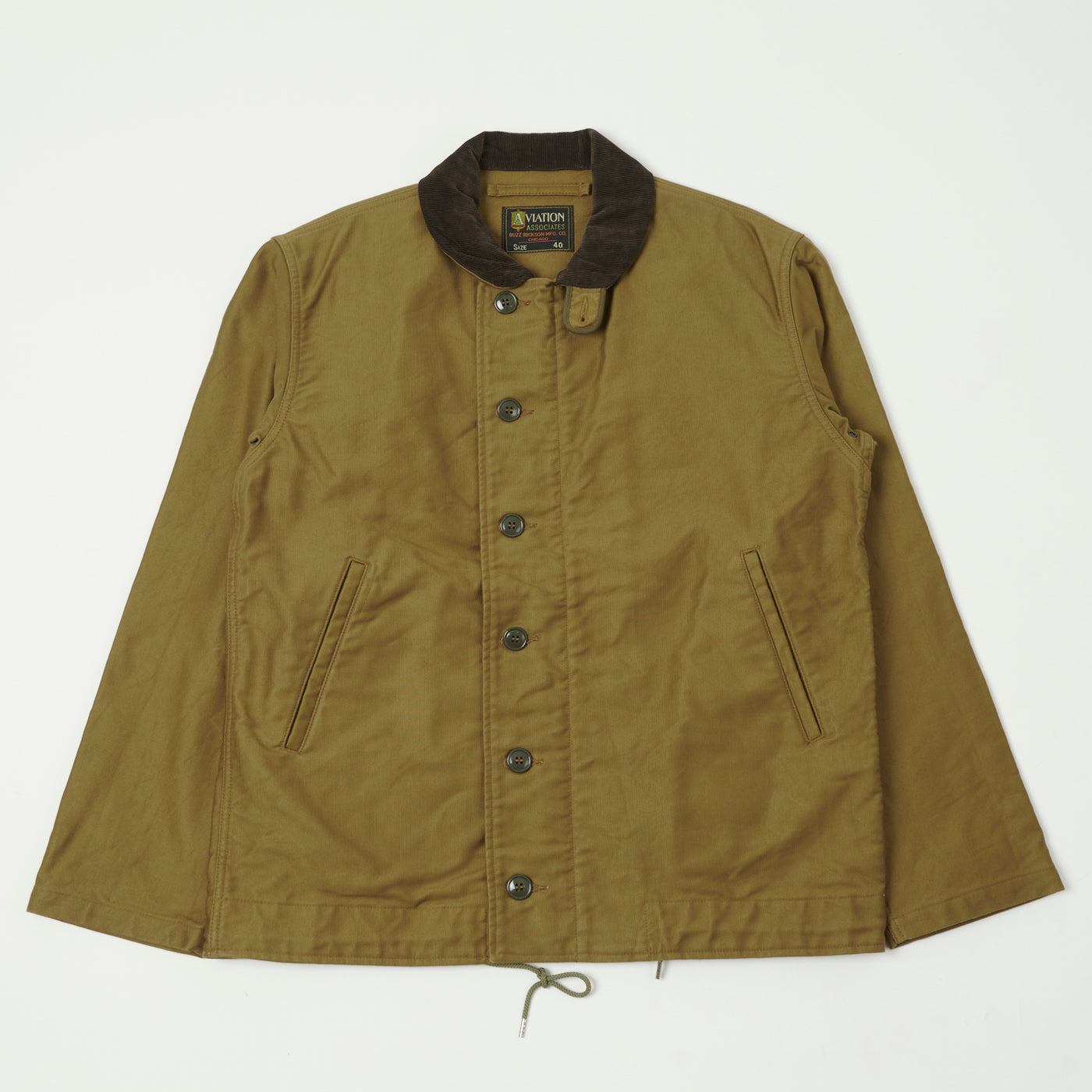 Buzz Rickson's ‘Aviation Associates’ N-1 Civilian Model Deck Jacket - Khaki