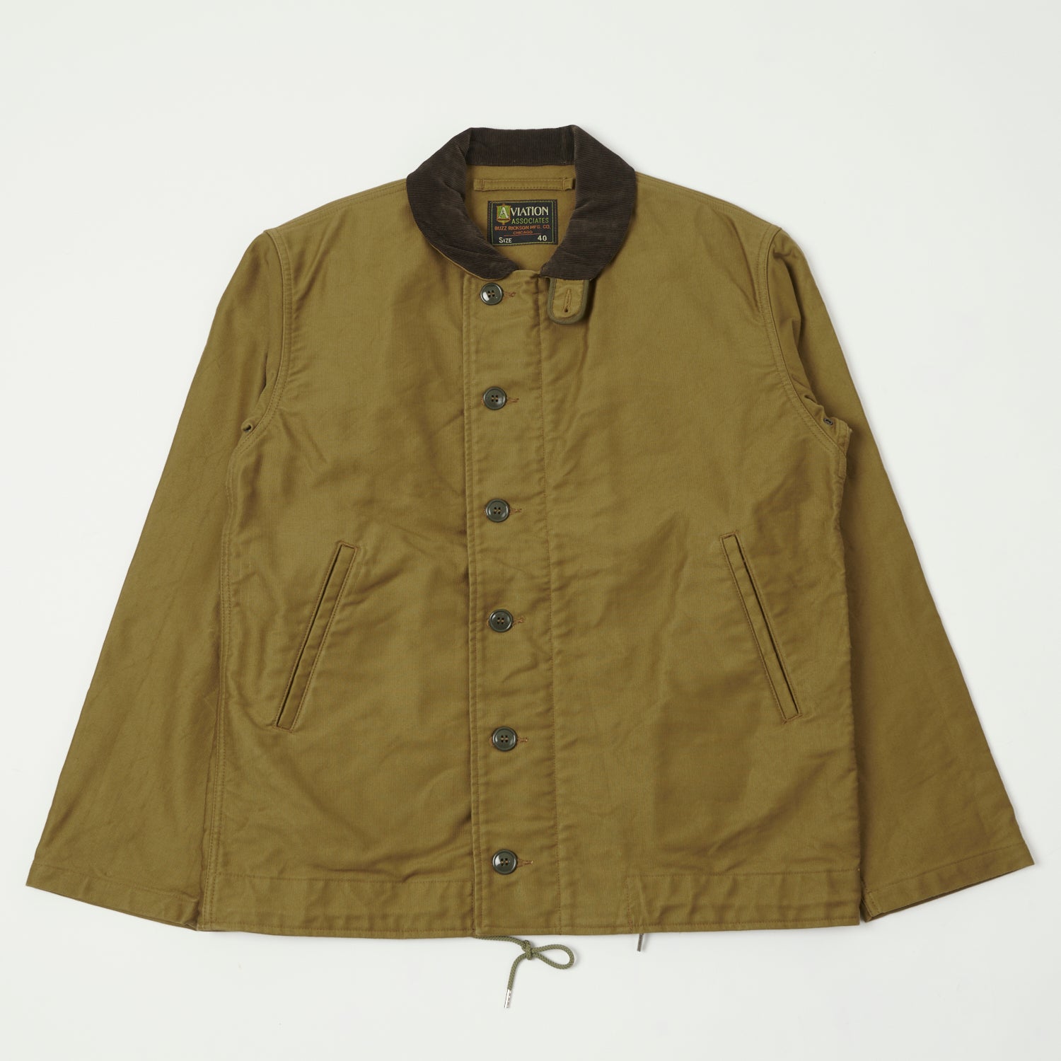 Buzz Rickson's ‘Aviation Associates’ N-1 Civilian Model Deck Jacket - Khaki