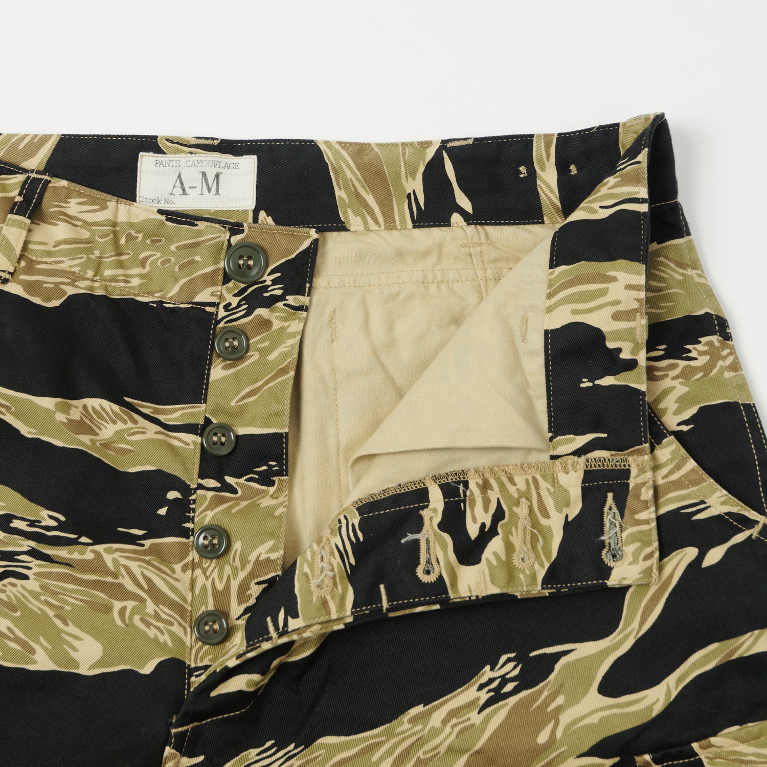 Buzz Rickson's Gold Tiger Stripe Camo Trouser - Black