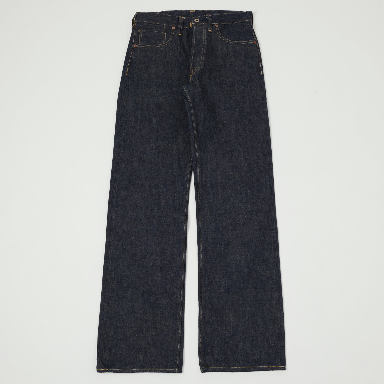 Buzz Rickson's WWII 'Waist Overall' 13.6oz Loose Straight Jean - Raw