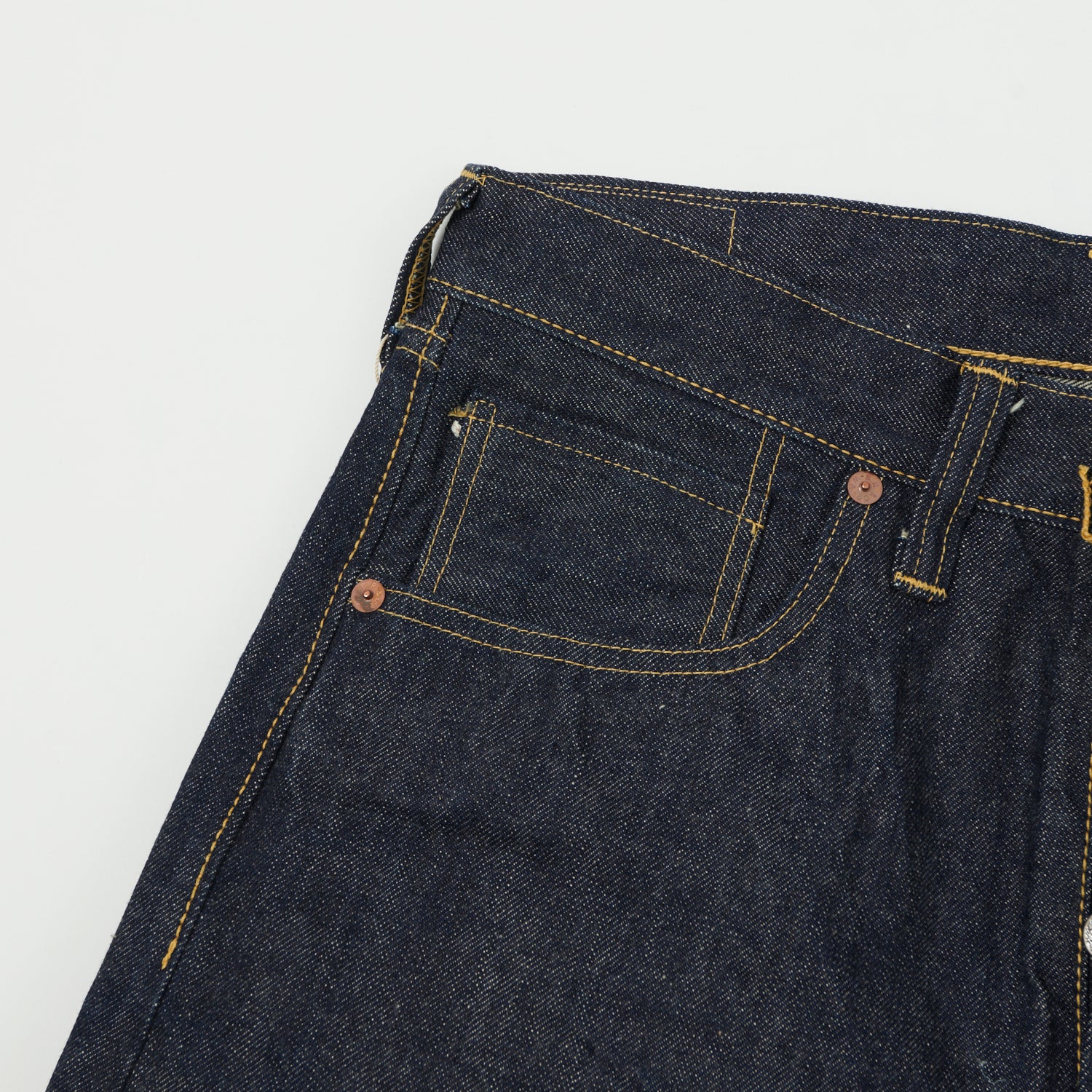 Buzz Rickson's WWII 'Waist Overall' 13.6oz Loose Straight Jean - Raw