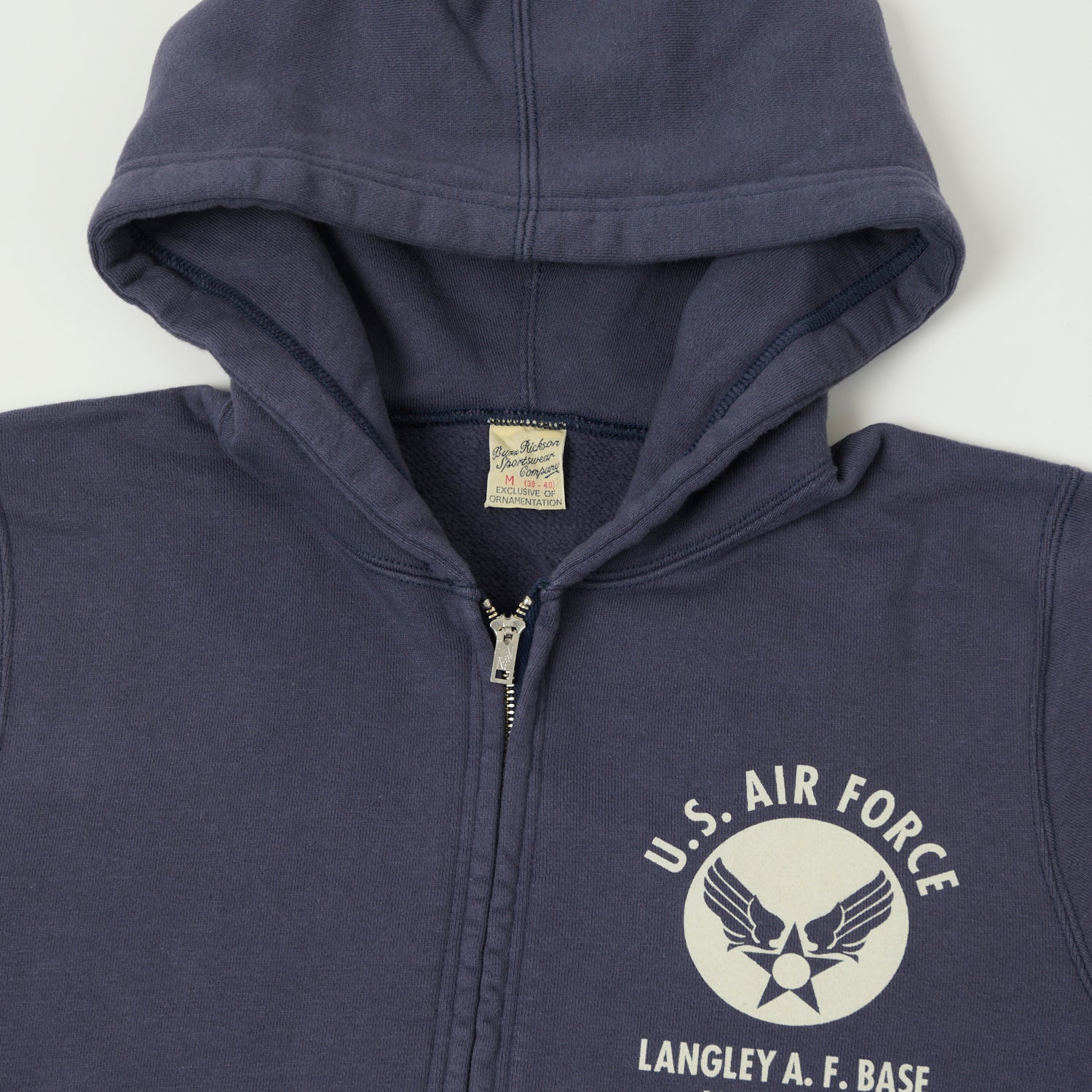 Buzz Rickson's U.S.A.F Full Zip Sweat Parka - Navy
